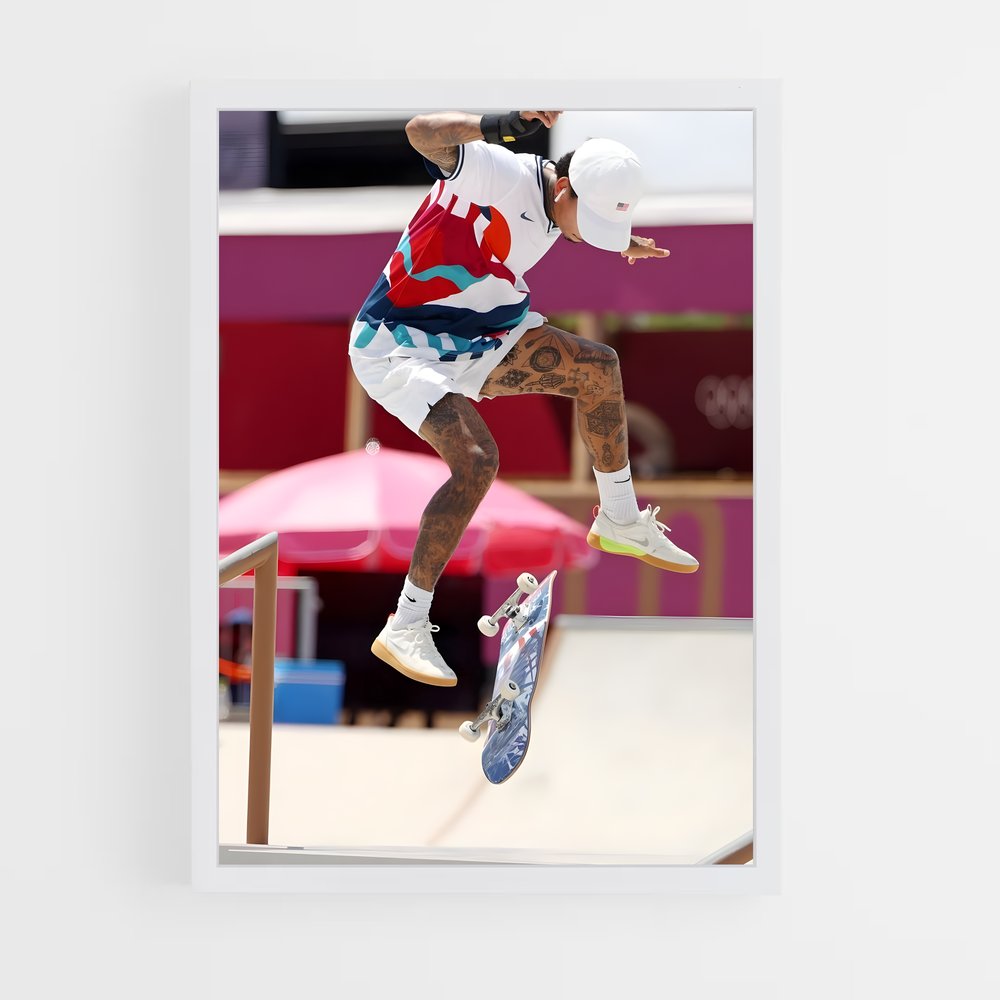 Poster Tricks de Nyjah – affiche Skateboard (vue 3)